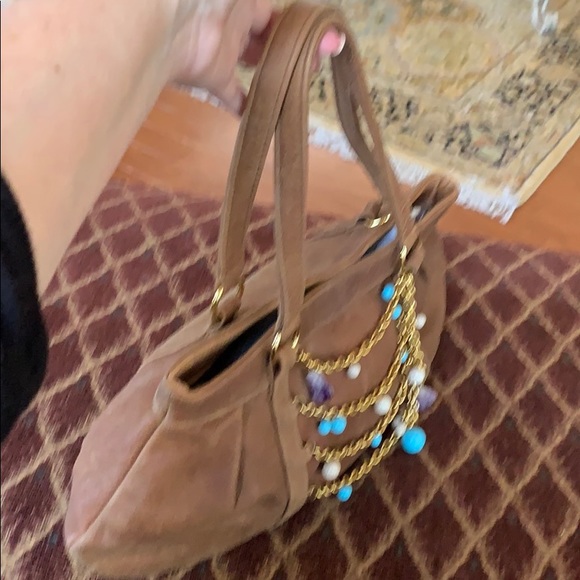 Leather shoulder bag with genuine gemstones - Picture 5 of 5